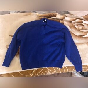 COS V-Neck Sweater in Rich Blue
